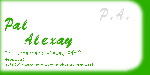 pal alexay business card